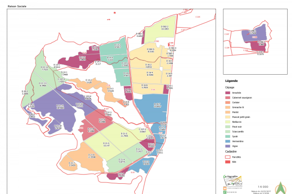 agriculture GPS carte cartographie parcelle agricole surface SIG plan cadastre vigne viticulture sur