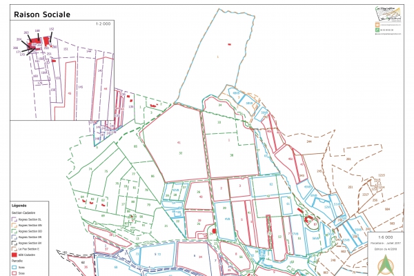 cartographie agriculture SIG GPS carte carto plan parcelle agricole surface superficie couleur culture fruits et légumes maraîchage cadastre exploitation