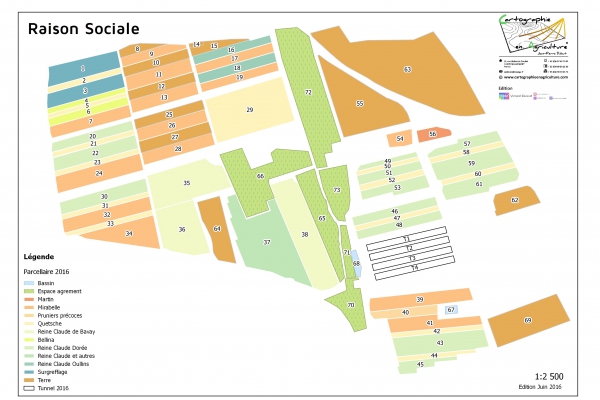 agriculture GPS carte carto cartographie parcelle agricole SIG plan surface superficie couleur culture fruits et légumes maraîchage cadastre exploiation