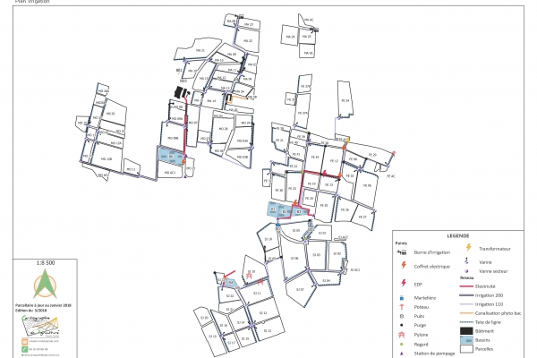 cartographie agriculture SIG GPS carte carto plan parcelle agricole surface superficie couleur culture cadastre exploiation irrigation viticulture vigne cépage code