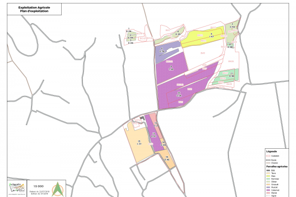 agriculture GPS carte carto cartographie parcelle agricole SIG plan surface superficie couleur culture exploitation