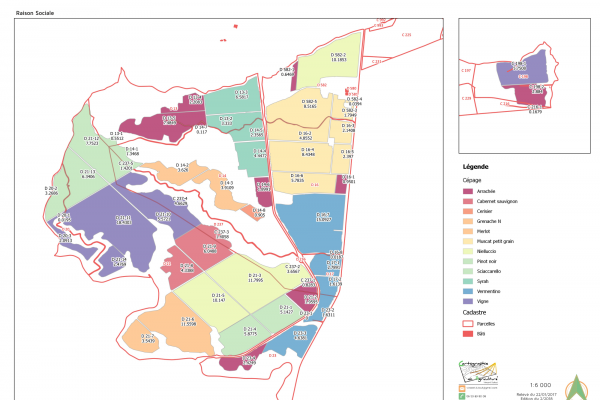  cartographie agriculture SIG GPS carte carto plan parcelle agricole surface superficie culture cadastre exploiation viticulture vigne cépage code CVI casier viticole informatisé